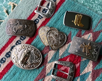 Variety of Vintage Belt Buckles/Rodeo/Cowboy/Cowgirl