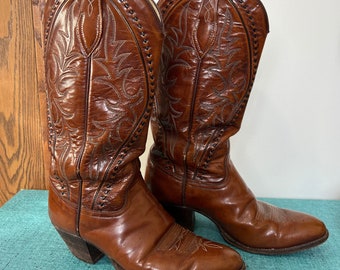 Vintage Dan Post Cowboy Boots, Women's Size 6.5C/Rodeo/Western