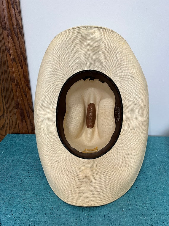 Vintage Resistol straw cowboy hat, size 7-1/4 /ro… - image 7
