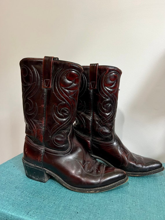 Vintage Acme cowboy boots, men's size 8.5EW - image 4