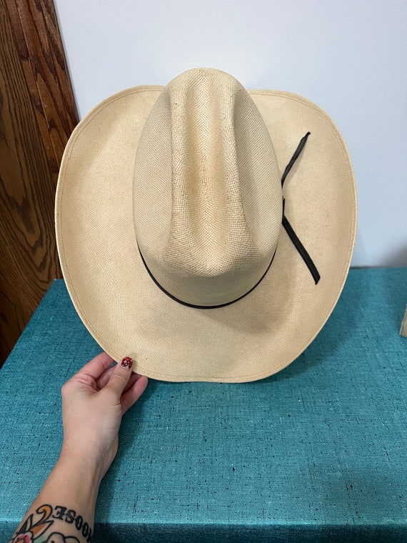 Vintage Resistol straw cowboy hat, size 7-1/4 /ro… - image 6
