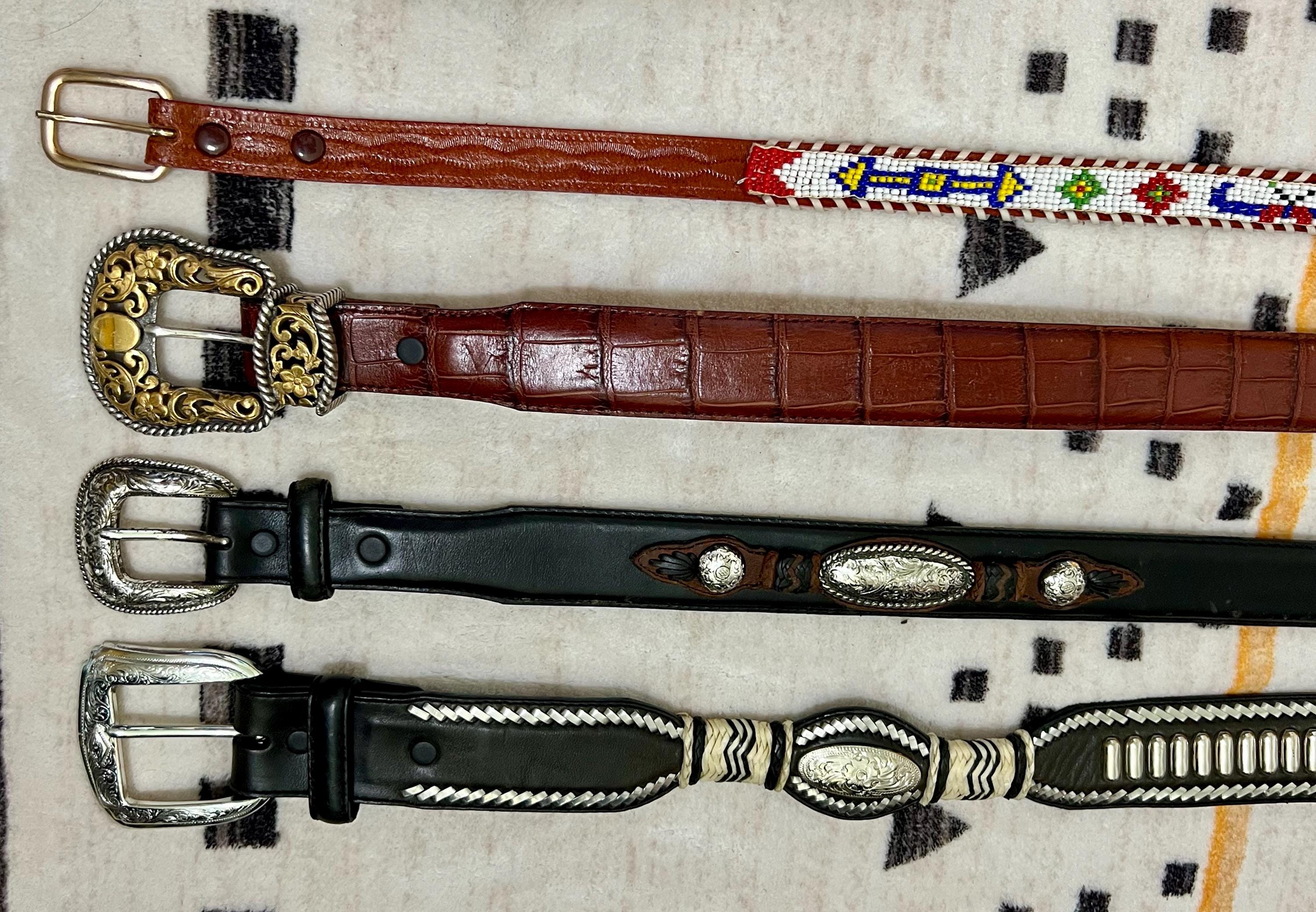 Justin Vintage Leather Belt - Etsy