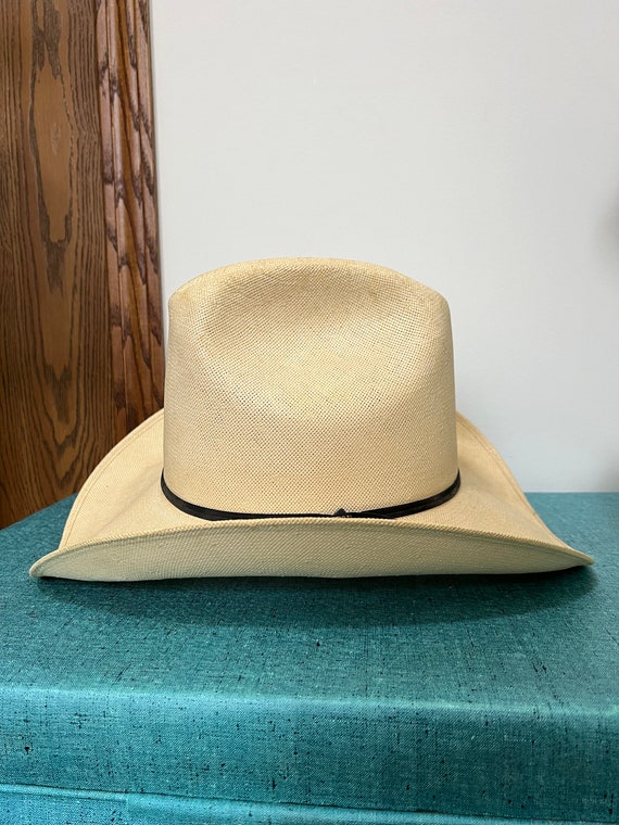 Vintage Resistol straw cowboy hat, size 7-1/4 /ro… - image 3