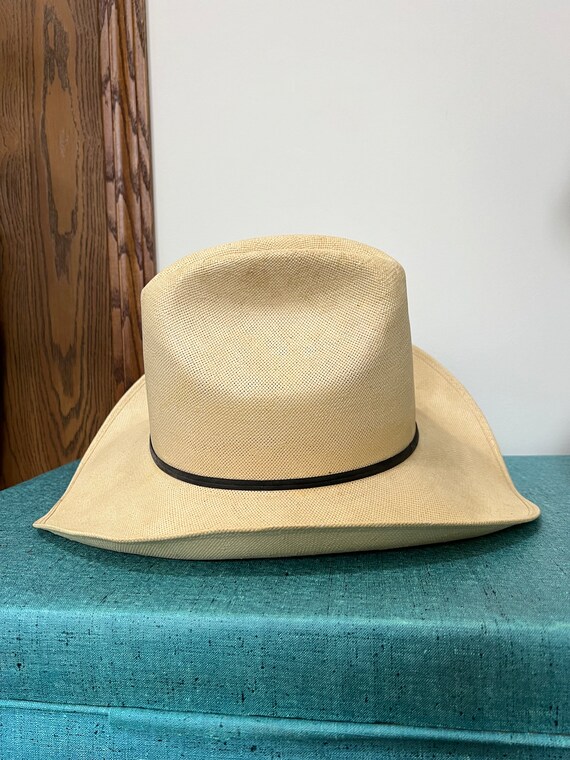 Vintage Resistol straw cowboy hat, size 7-1/4 /ro… - image 5