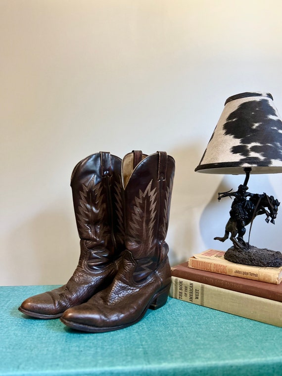 Water Buffalo Cowboy Boots, Men's 9.5D/Texas Brand