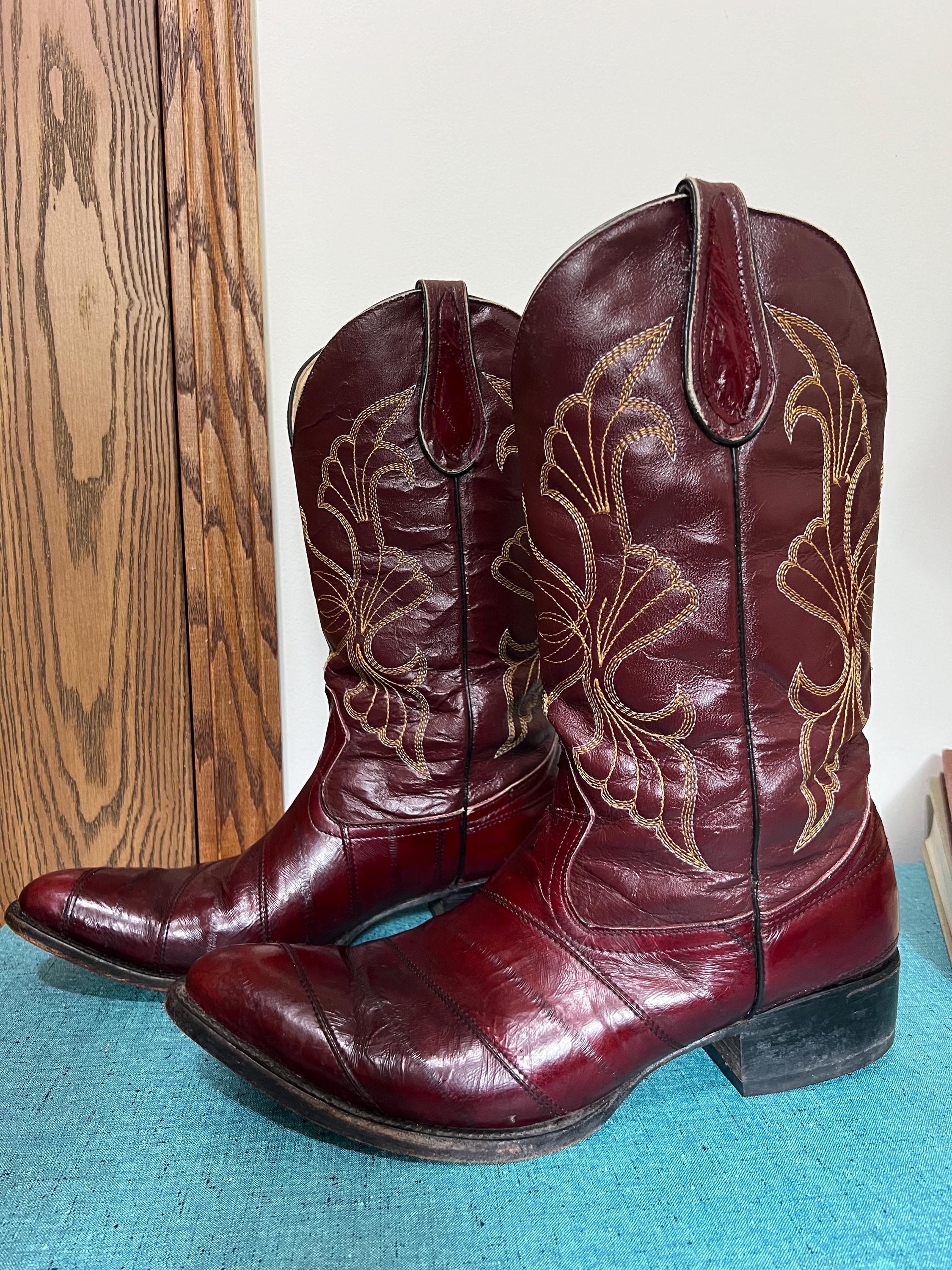 Eel Skin Cowboy Boots/men display picture 1