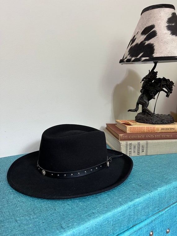 Vintage black cowboy hat, size Medium/rodeo/wester