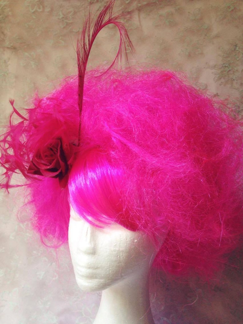 Hot Pink Cotton Candy/ Candy Floss Lolita Wig With Fascinator Etsy