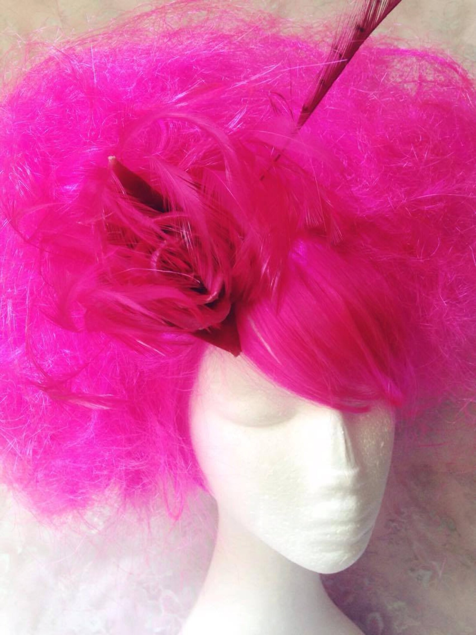 Hot Pink Cotton Candy/ Candy Floss Lolita Wig With Fascinator Etsy