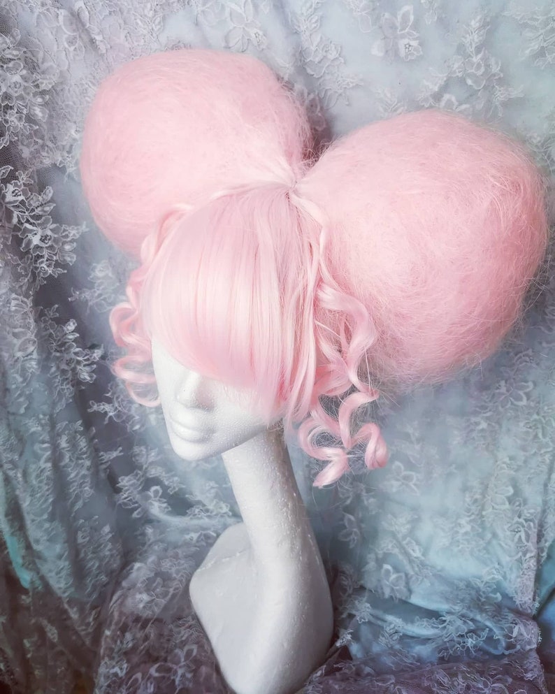 Ellie Love Heart Shaped Pink Cotton Candy Candy Floss Wig Etsy