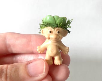 Mini Troll Planter/ Tiny Troll/ Tiny Troll Planter/ Small troll/ Troll succulent/ Tiny planter- not a real plant