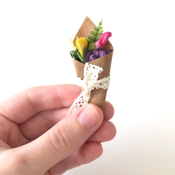 Tiny Spring Bouquet/ Miniature Bouquet/ Tiny Flowers/ Tiny Bouquet/ Bouquet/  Spring Miniatures/ Mini Bouquet/ 