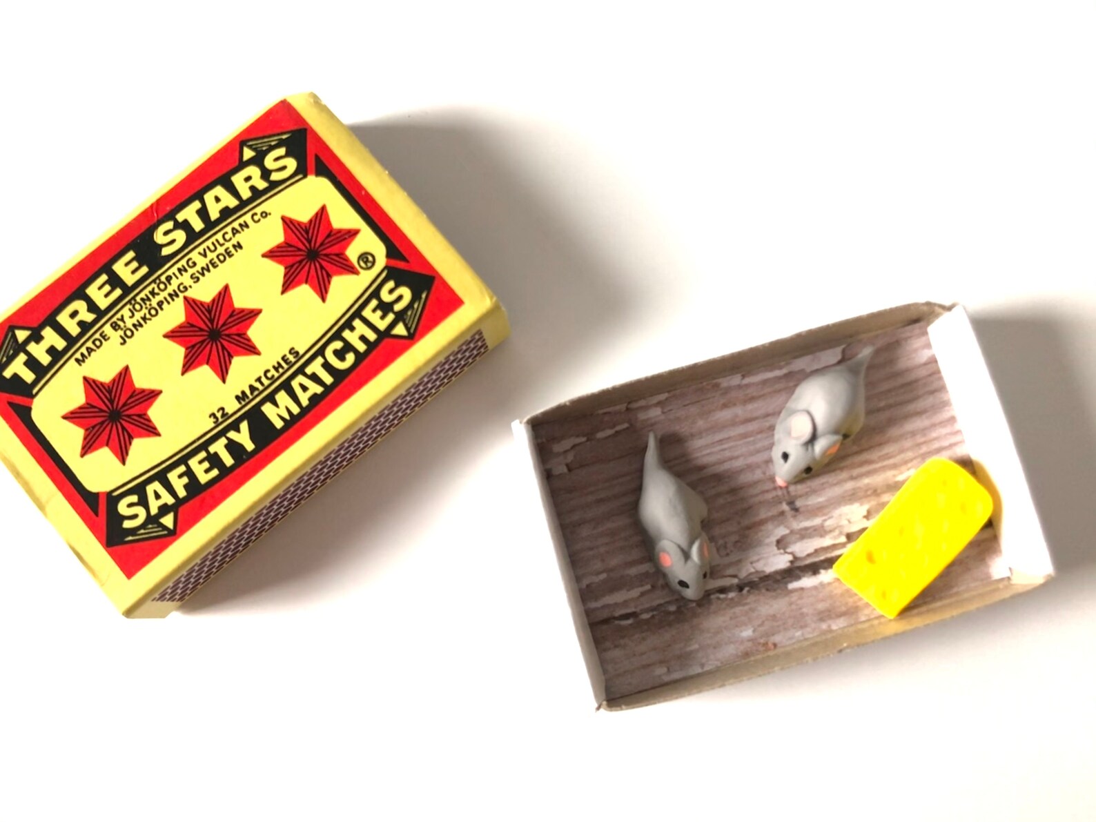 Matchbox Mice/ Mice in a matchbox/ Tiny/ Tiny mice/ miniature Etsy
