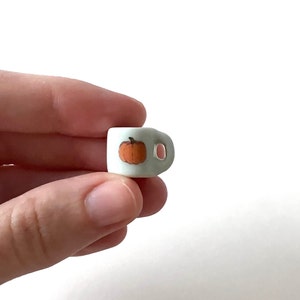 Taza pequeña / Taza de calabaza / Halloween / Tazas en miniatura / Taza de café en miniatura / Taza pequeña