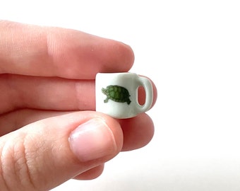 Tiny mug/Turtle mug/ turtle/ Miniature mugs/ Miniature coffee mug/ Tiny mug