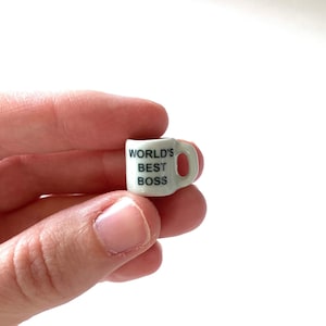 Tiny mug/World's Best Boss/ The Office/ Boss/ Gift for Boss/ Miniature mugs/ Miniature coffee mug/ Tiny mug