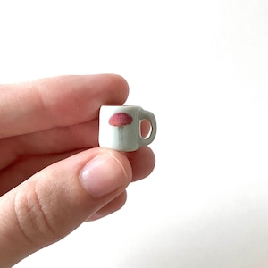 Tiny mug/ mushroom mug/ mushroom/ Miniature mugs/ Miniature coffee mug/ Tiny mug