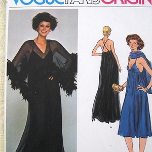 70s Givenchy Evening Dress and Capes Vogue Paris Original 1345. Size 14 Uncut FF