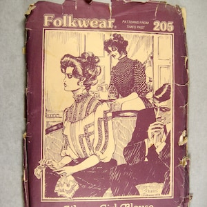 Gibson Girl Blouse Folkwear 205 naaipatroon. Maat S M L