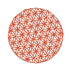 Big Flower of Life - Modern Cross stitch pattern - Silhouette pattern - CrossStitch PDF - counted cross stitch - Geometric pattern
