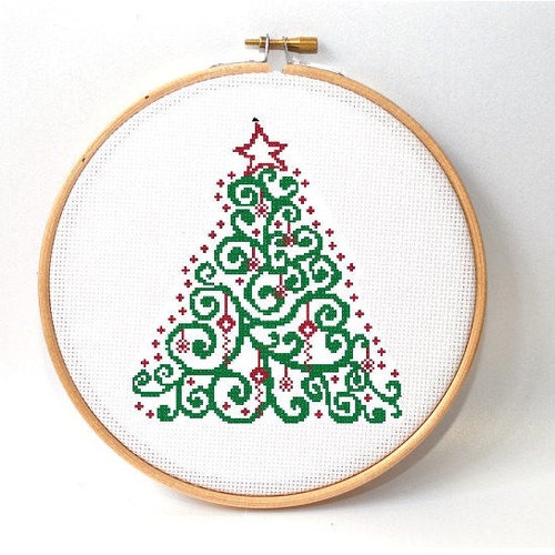 Counted crossstitch christmas stocking