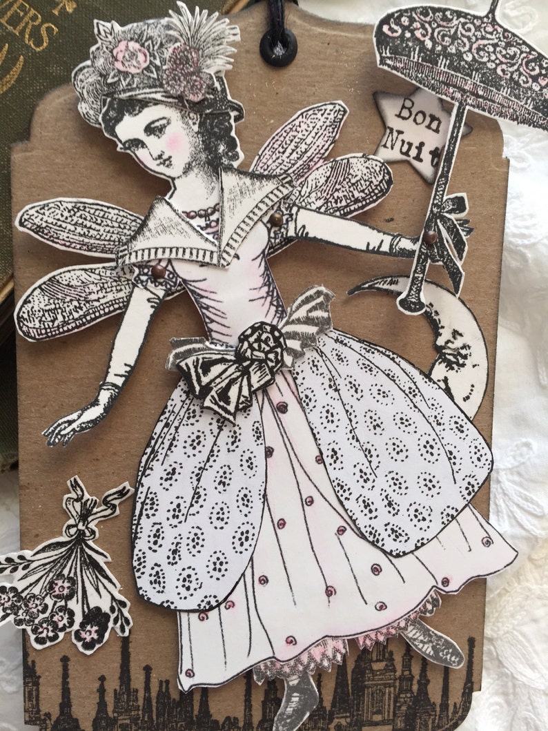 mixed media paper dolls