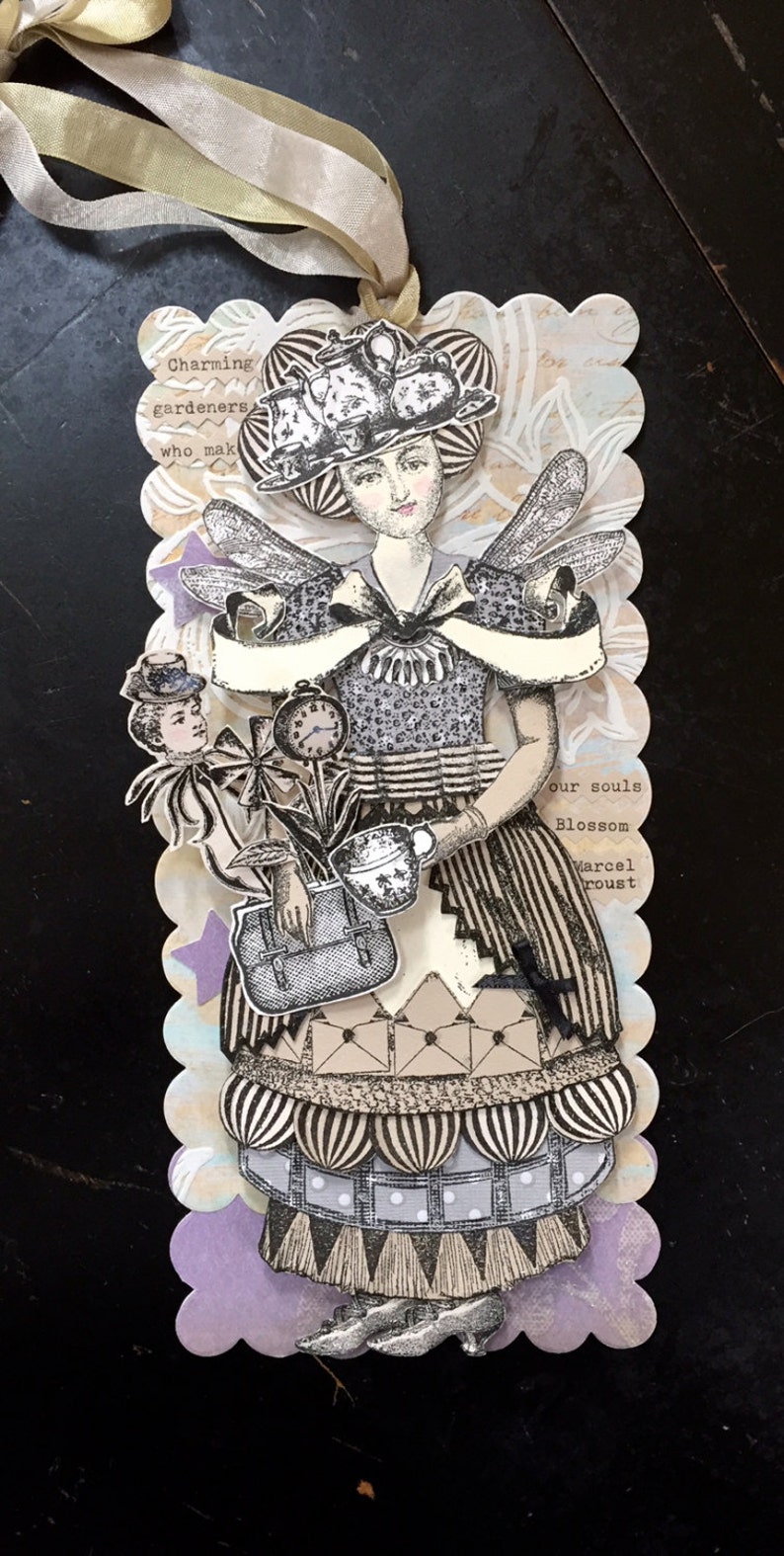mixed media paper dolls