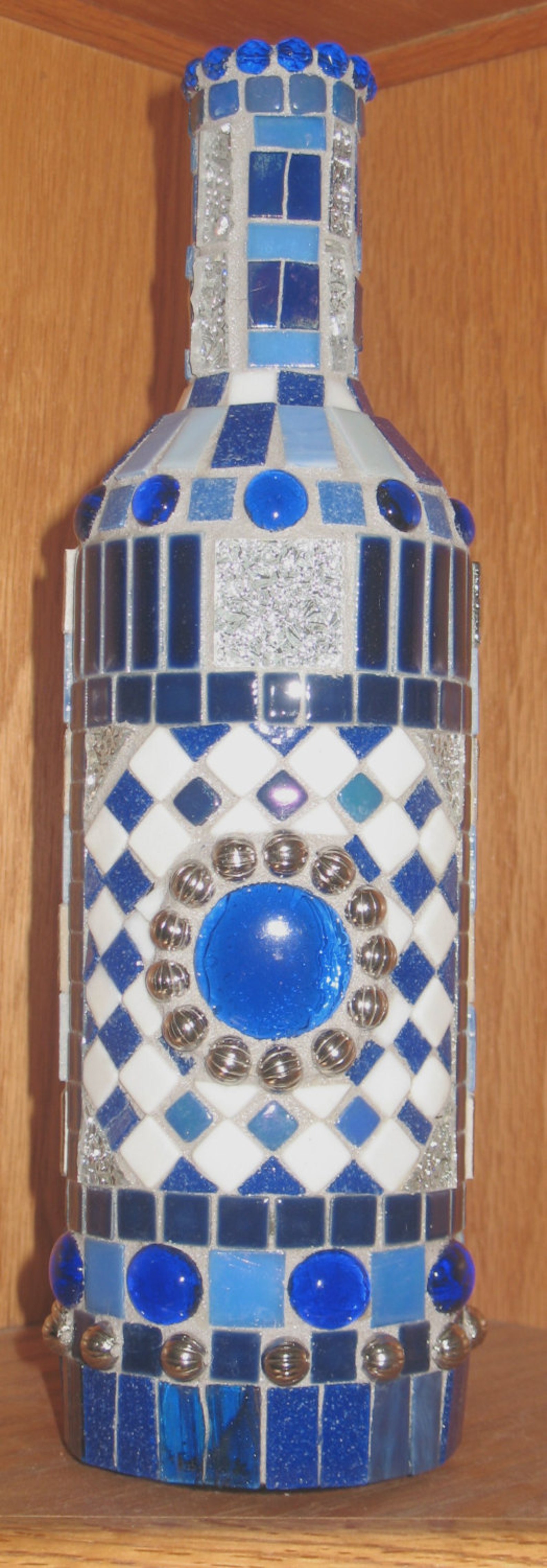 Decorative Bottle Art...mosaic WINE BOTTLE Glass Tiles Gift Etsy
