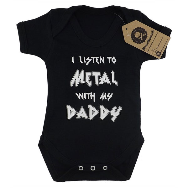 I listen to Metal with my Daddy baby vest