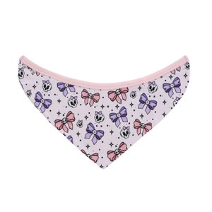 Skull bow dribble bib