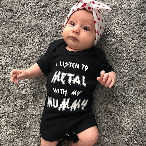 Metal Mummy baby vest