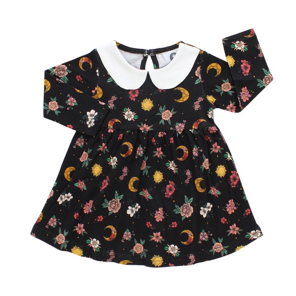 Floral moons girls dress