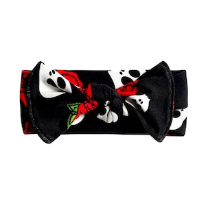 Skull and Rose baby headband
