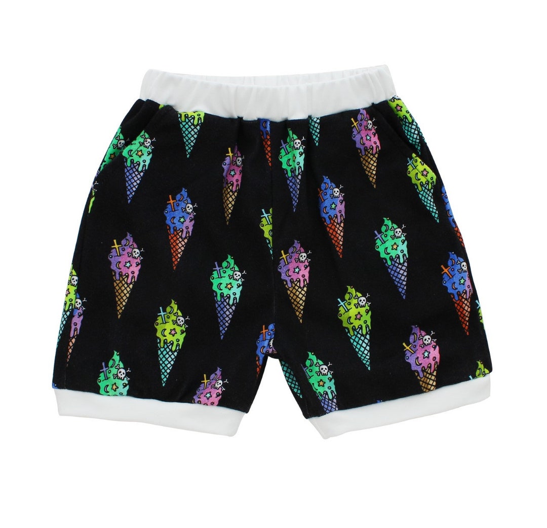 Gothic Ice Cream Print Kids Shorts Etsy
