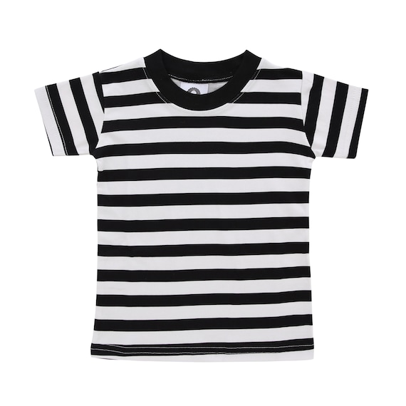 jug Gætte Sydøst Black & White Stripe Kids T Shirt - Etsy