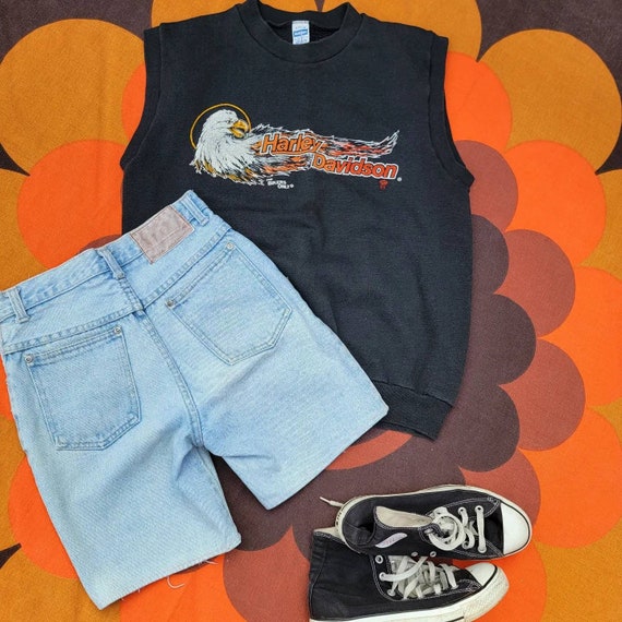 80s/90s Reworked Vintage Cutoff Jean Shorts - image 2