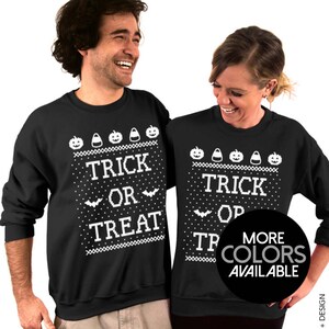 Trick or Treat  Halloween Sweater Unisex Crew Neck image 1
