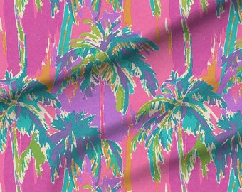 Vibrant Palm Tree Fabric – Tropical Coastal Design