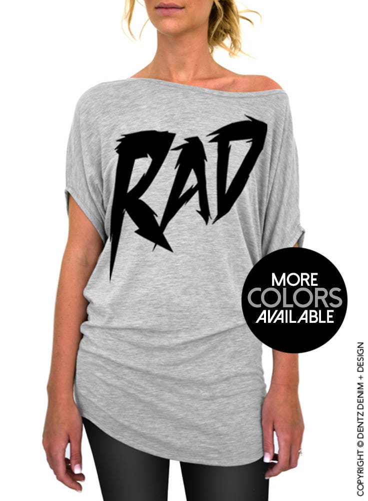 Rad 80's Theme Slouchy Tee Shirt Tunic Length Top - Etsy