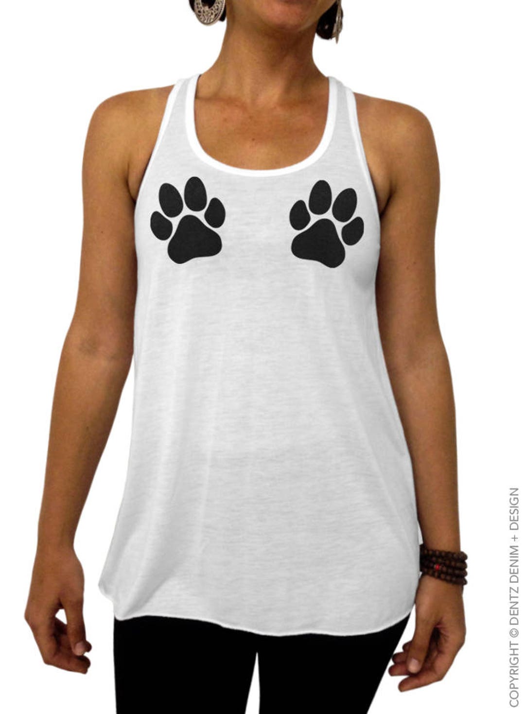 Dog Paws Dog Paw Print Tank Top Flowy Racerback Tank Top - Etsy