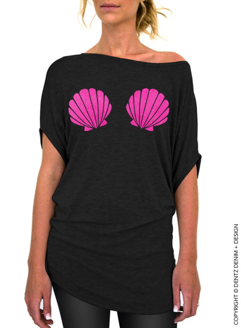 Mermaid Seashells Mermaid Top Mermaid Shell Shirt Slouchy - Etsy