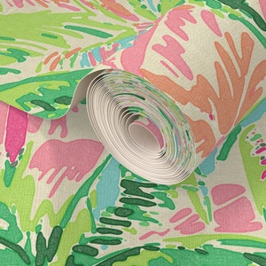 a close up of a wallpaper with a flower pattern
