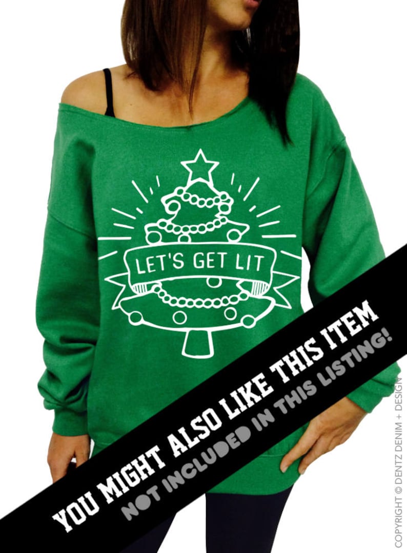 I tried Oversized sweater options Women/'s Clothing,Off the Shoulder,Slouchy Sweatshirt,Junior and Ugly Christmas Sweater Naughty Nice