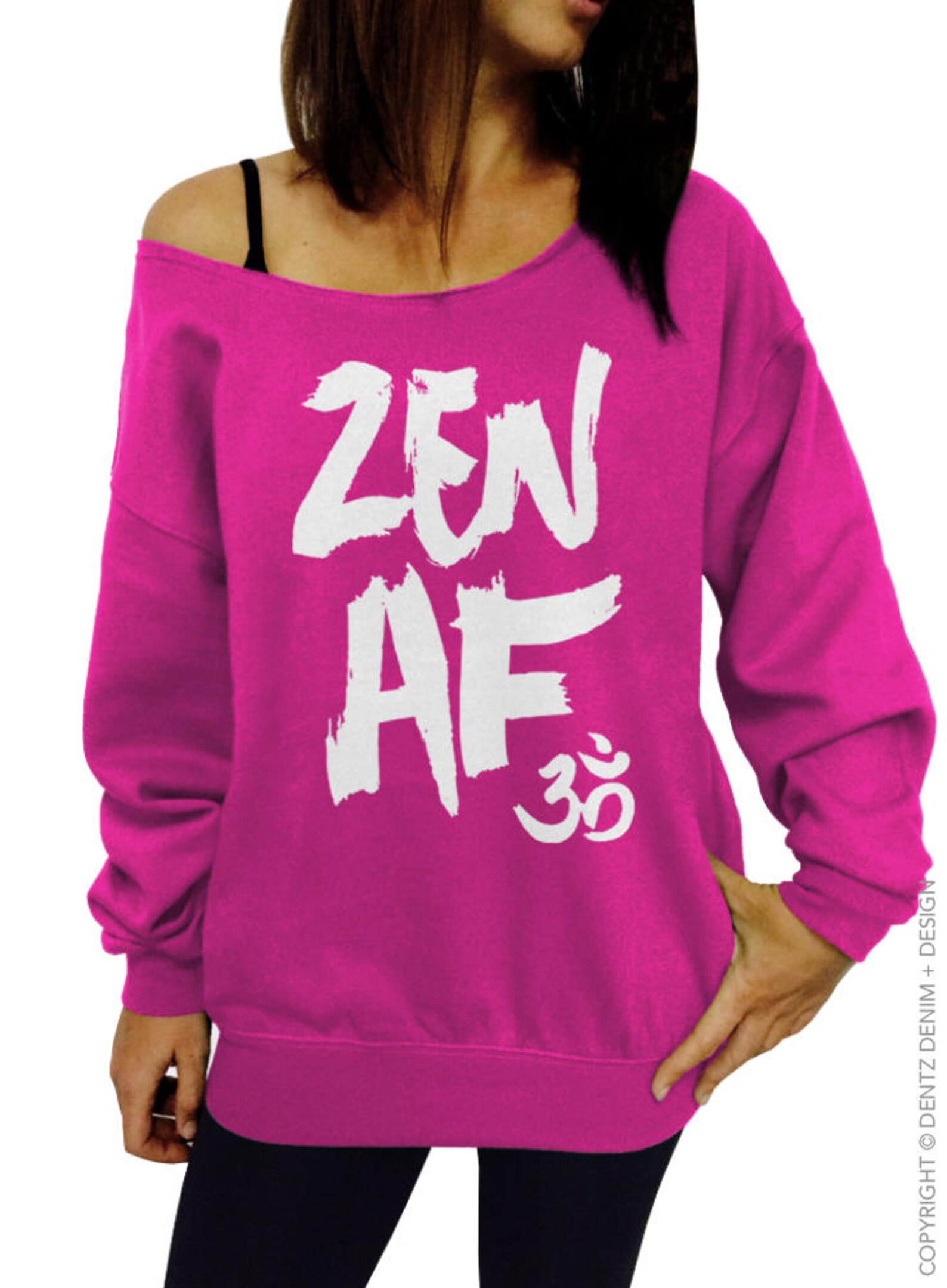 Yoga Sweatshirt Zen AF Women's Clothing off the Etsy