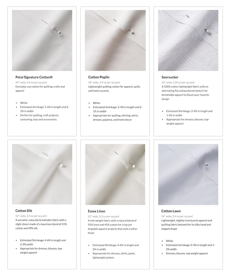 a white sheet with four different colors of sheets