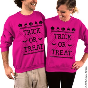 Trick or Treat  Halloween Sweater Unisex Crew Neck image 3