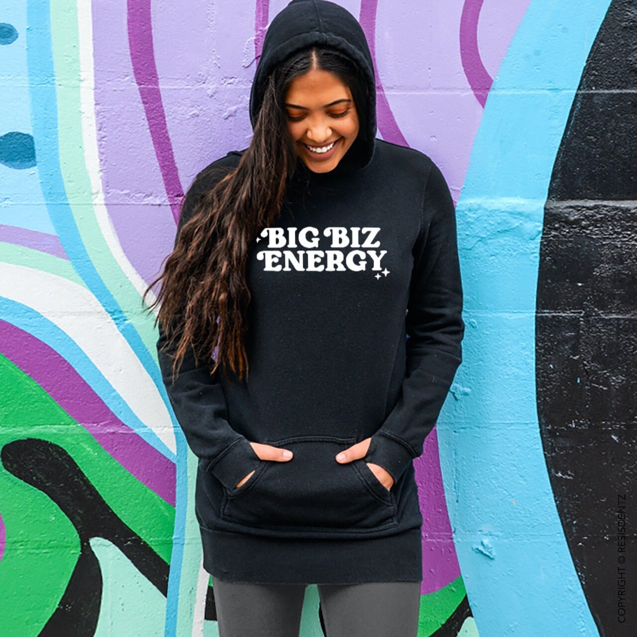 Tunic Sweatshirt Big Biz Energy Hoodie 