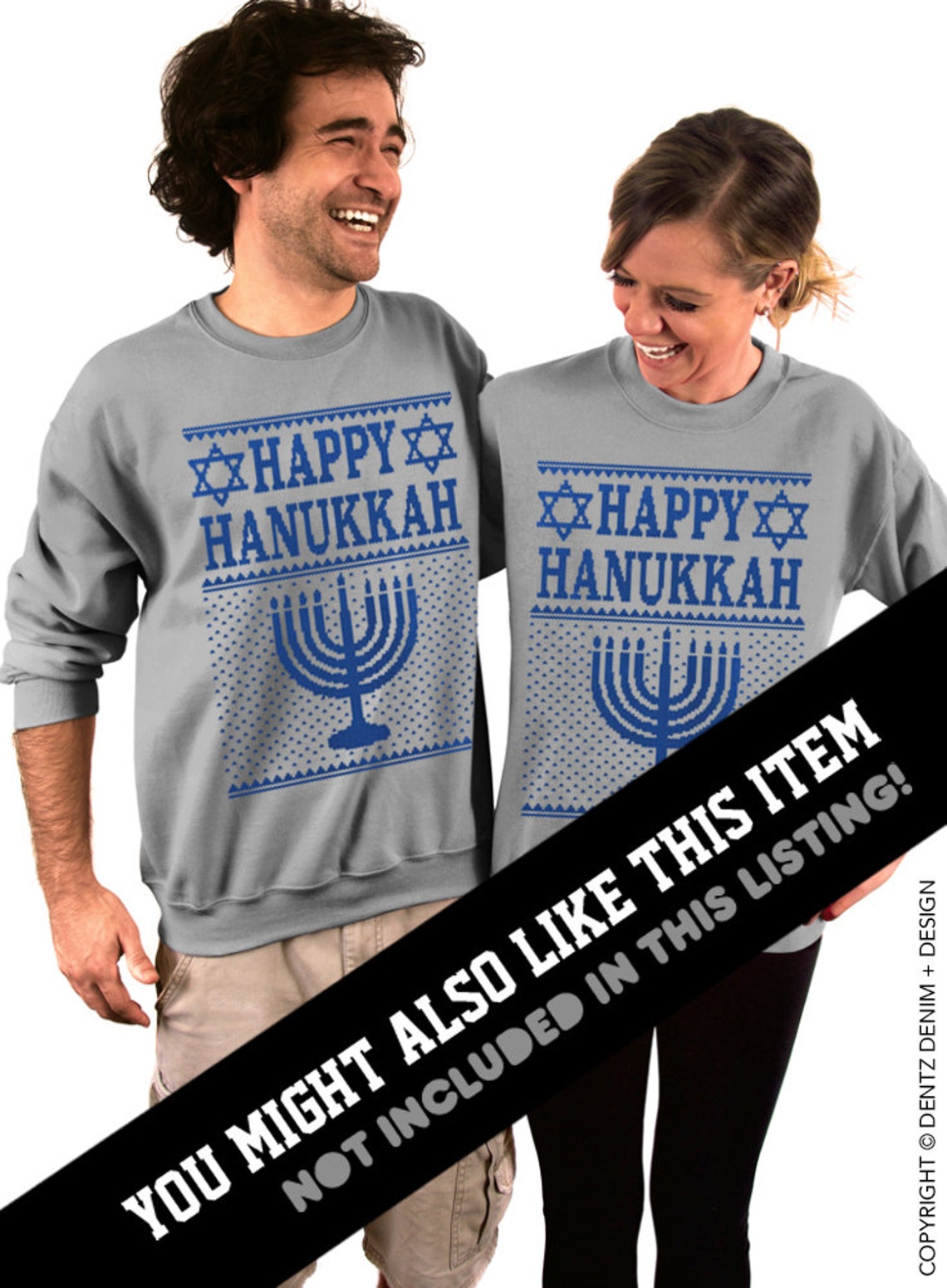 HAPPY HANUKKAH Ugly Hanukkah Sweater Jewish Shirt off the Etsy