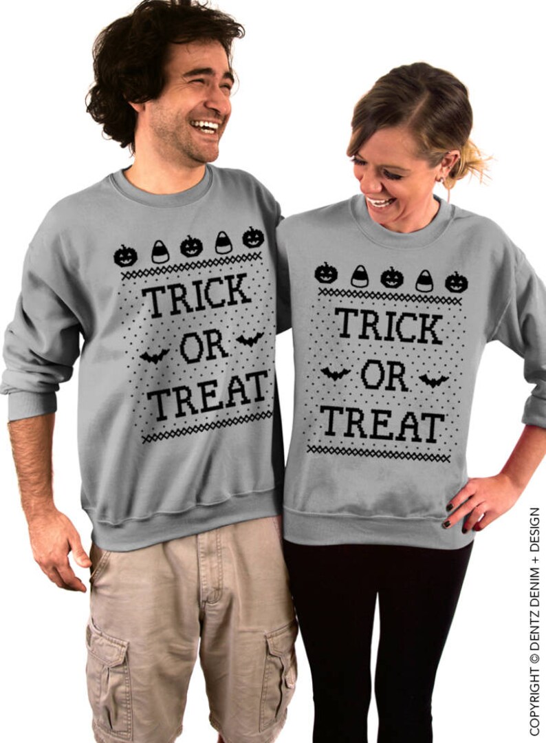 Trick or Treat  Halloween Sweater Unisex Crew Neck image 2