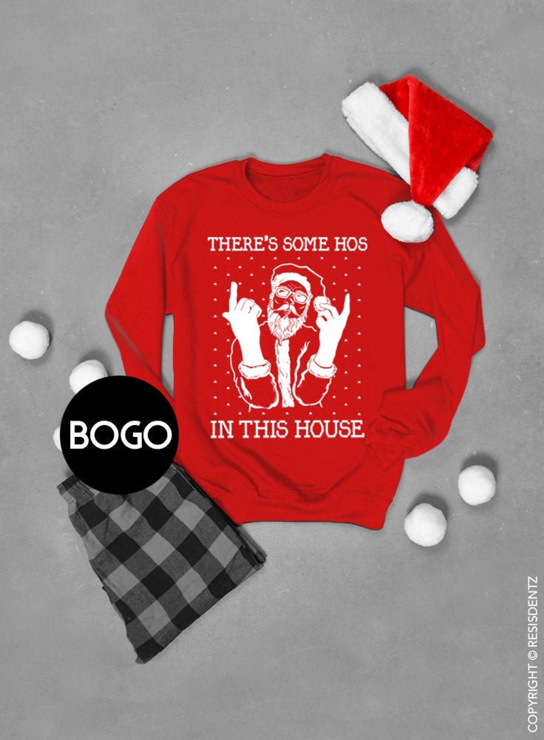 Pef dump Montgomery There's Some Hos in This House Sweatshirt Christmas - Etsy